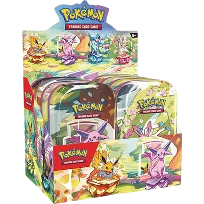 Prismatic Evolutions Mini Tin Display