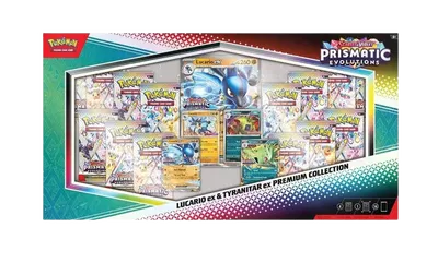 Prismatic Evolutions Lucario ex & Tyranitar ex Premium Collection (Sam's Club)